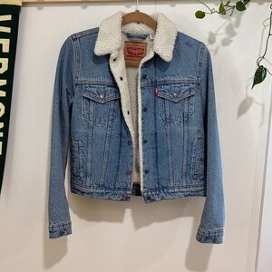 Levi Strauss Original Trucker Jean Jacket Sherpa Lined